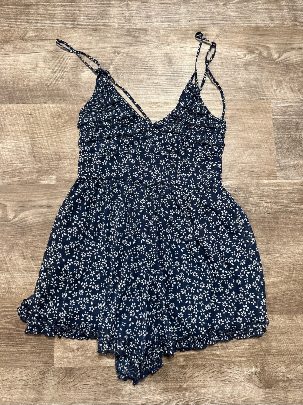 Altar'd State Navy Blue Floral Romper